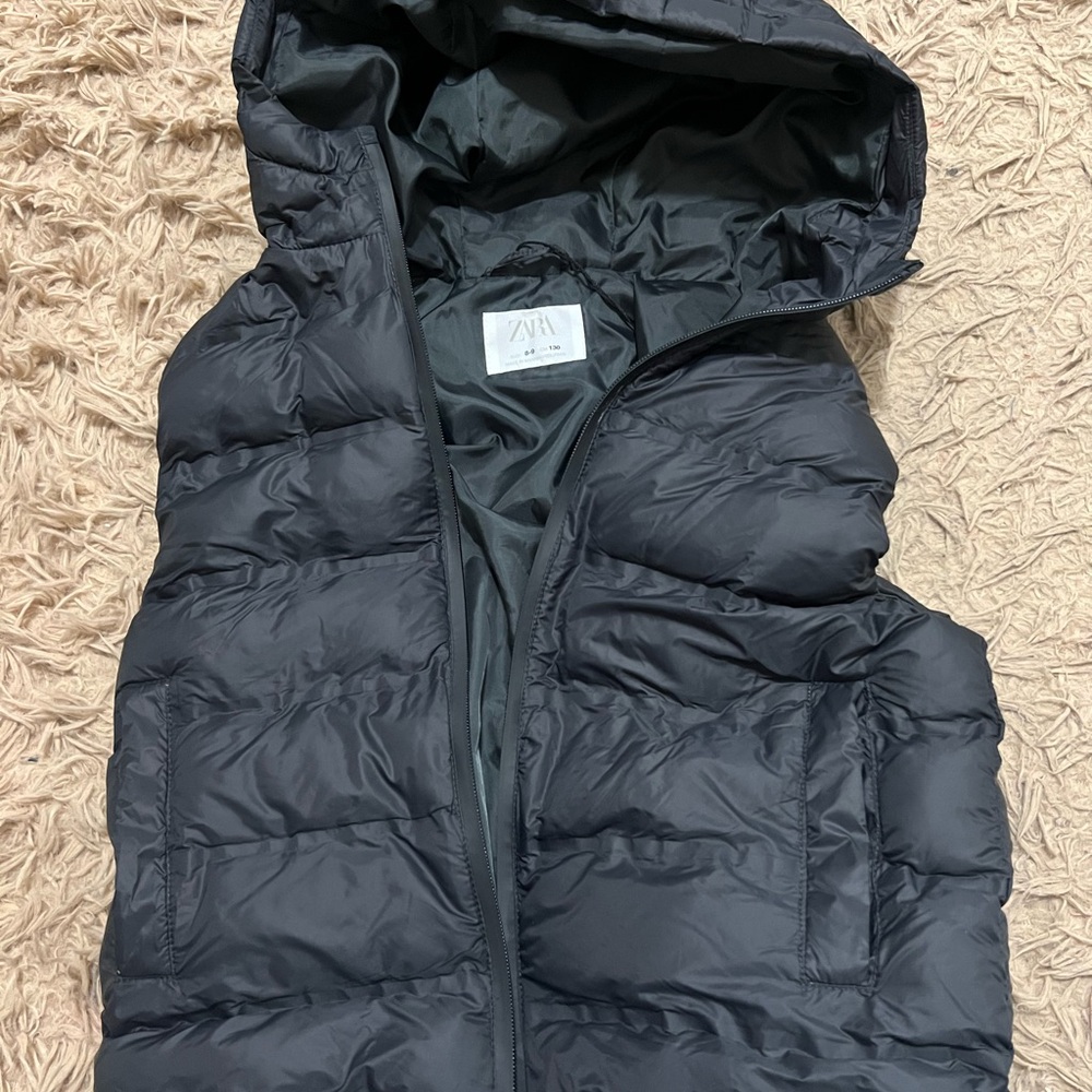 Zara Kids Black Puffer Vest